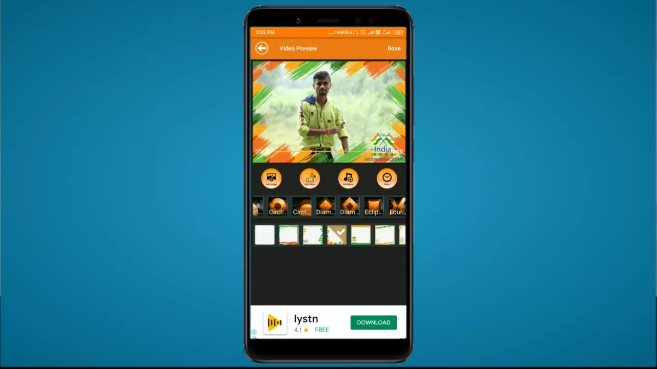 Independence Day Photo to Video Maker-