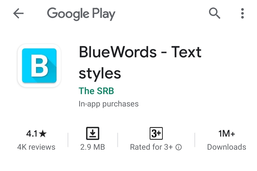 Blue Word Text Type